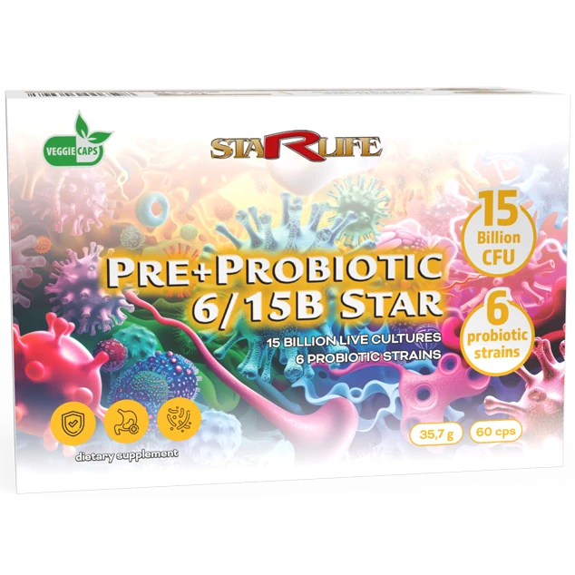 STARLIFE PRE+PROBIOTIC 6/15B STAR 60 cps