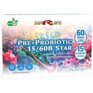 STARLIFE PRE+PROBIOTIC 15/60B STAR 30 cps