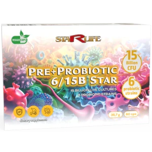 STARLIFE PRE+PROBIOTIC 6/15B STAR 60 cps